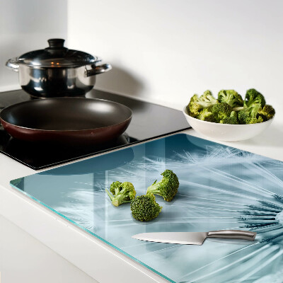 Snijplanken van glas Paardenbloemen tegen de hemel