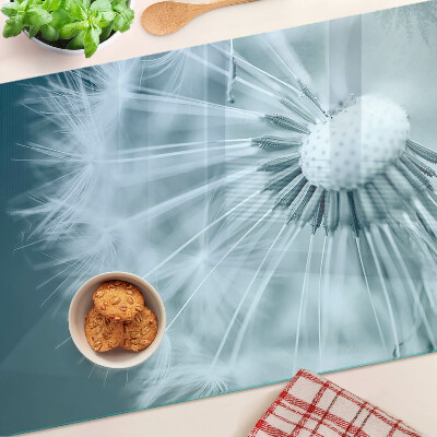 Snijplanken van glas Paardenbloemen tegen de hemel