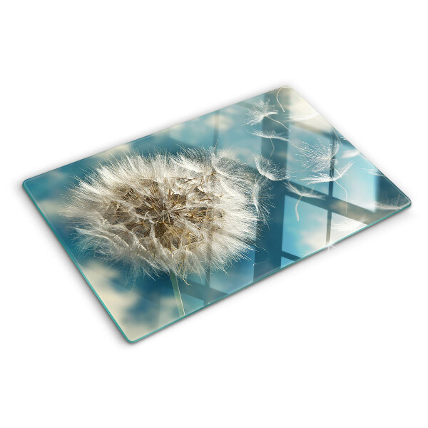 Szklana deska kuchenna Dmuchawce na tle nieba