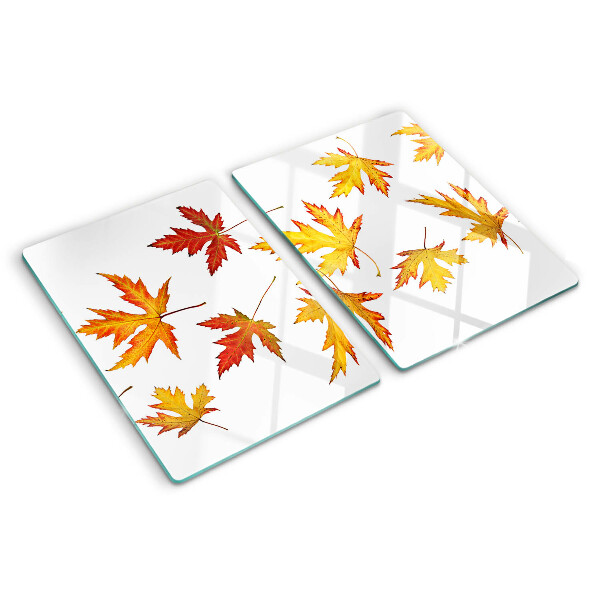 Deska kuchenna szklana Liście klonu w jesiennych kolorach