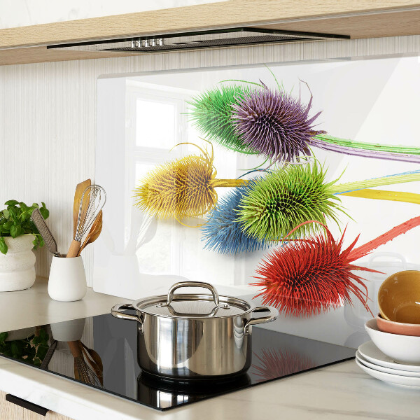 Deska kuchenna szklana Kolorowe, trójwymiarowe kwiaty