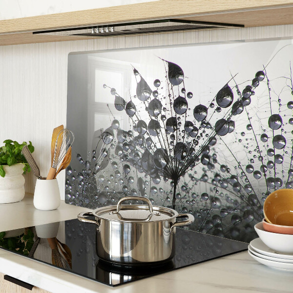 Glazen snijplanken Waterdruppels op planten