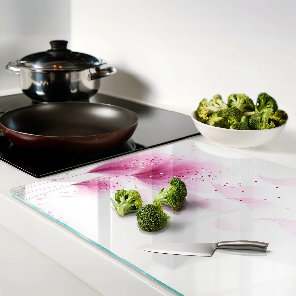 Szklana deska kuchenna Kwiaty w odcieniach różu