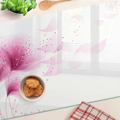 Snijplanken glas Bloemen in verschillende tinten roze