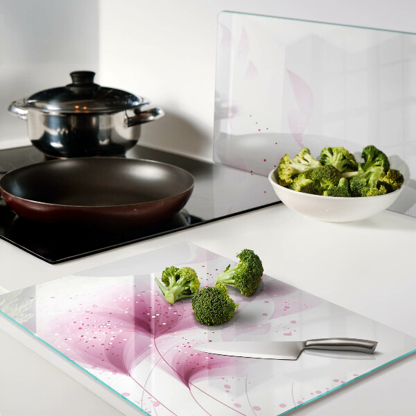 Szklana deska kuchenna Kwiaty w odcieniach różu