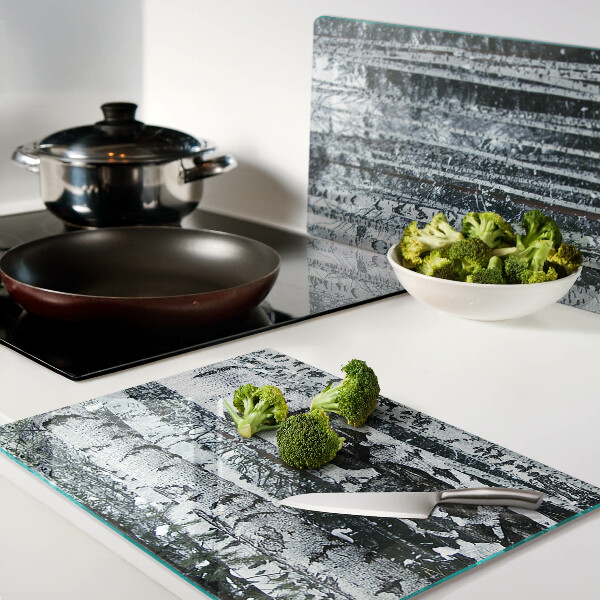 Snijplanken van glas Berkenbos in winterlandschap