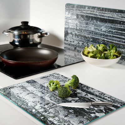 Snijplanken van glas Berkenbos in winterlandschap