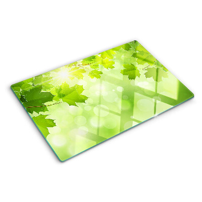 Szklana deska do krojenia Liście w promieniach słońca