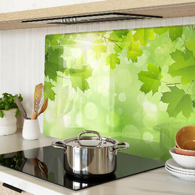 Szklana deska do krojenia Liście w promieniach słońca