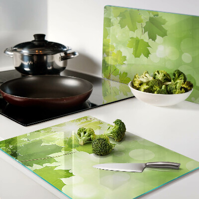 Szklana deska do krojenia Liście w promieniach słońca