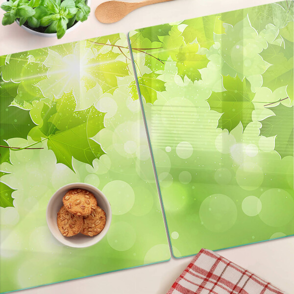 Szklana deska do krojenia Liście w promieniach słońca