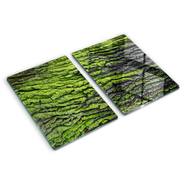 Glazen snijplanken Groene boomschors