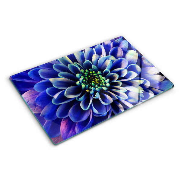 Deska kuchenna szklana Niebieski kwiat dalii