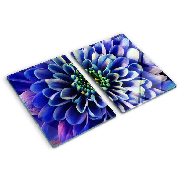 Deska kuchenna szklana Niebieski kwiat dalii