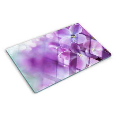 Szklana deska do krojenia Kwiaty w odcieniach fioletu