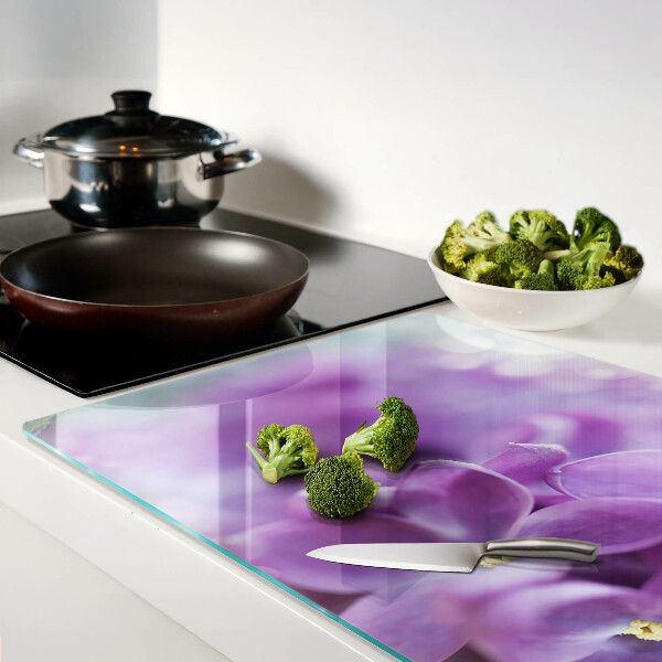 Szklana deska do krojenia Kwiaty w odcieniach fioletu