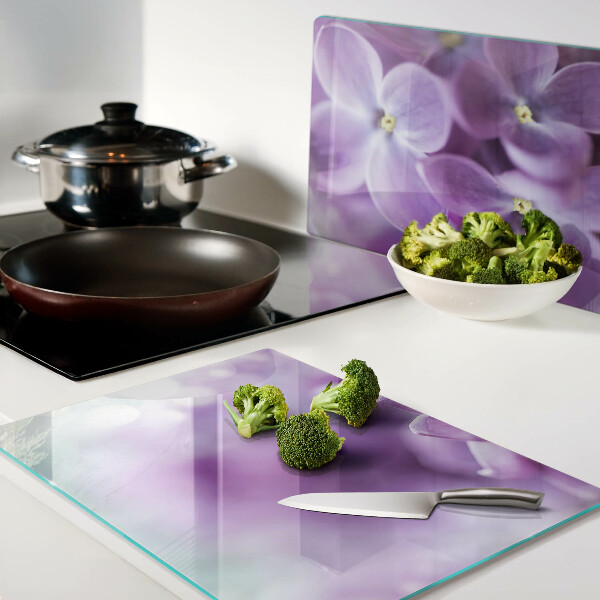 Szklana deska do krojenia Kwiaty w odcieniach fioletu