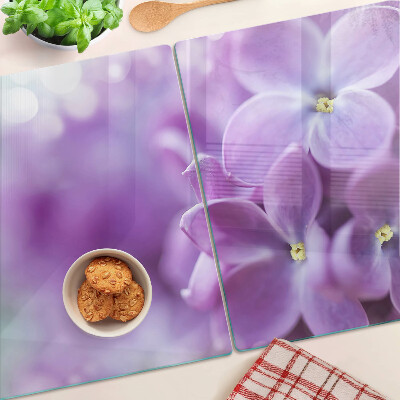 Szklana deska do krojenia Kwiaty w odcieniach fioletu