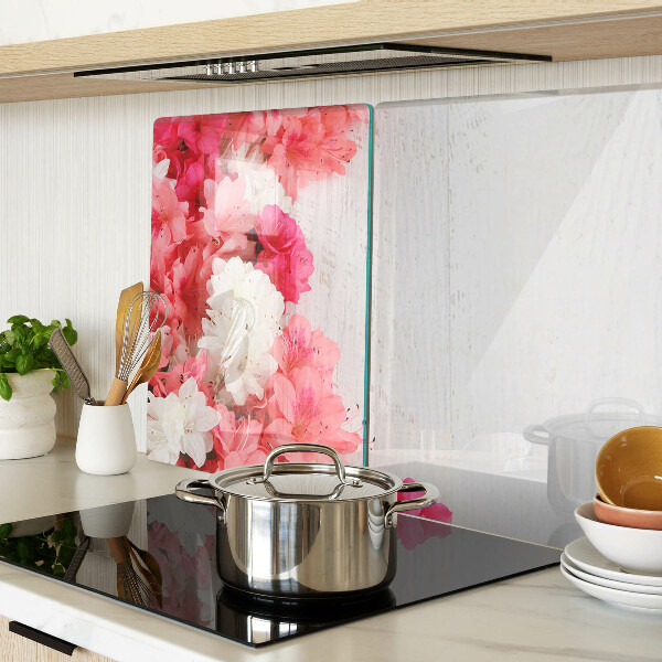 Szklana deska do krojenia Kwiaty w odcieniach różu i bieli