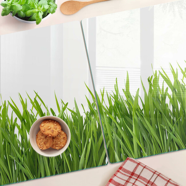 Snijplanken van glas Groen gras