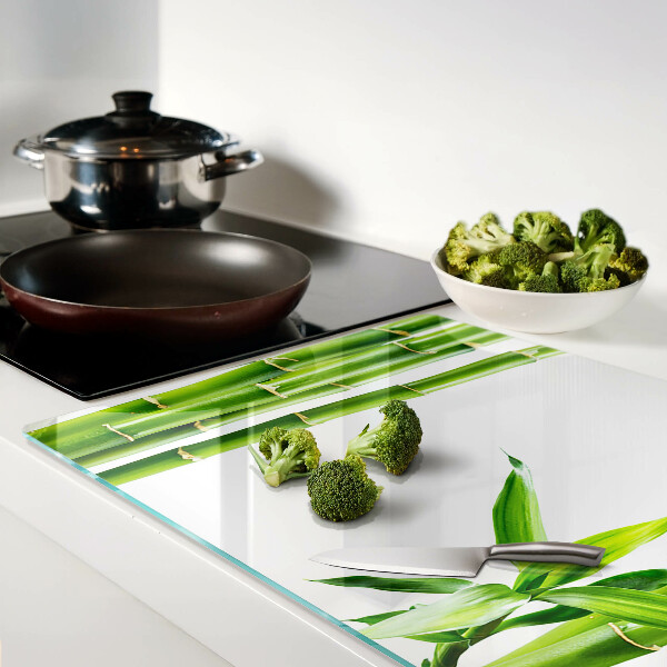 Szklana deska do krojenia Bamboo w zielonych odcieniach