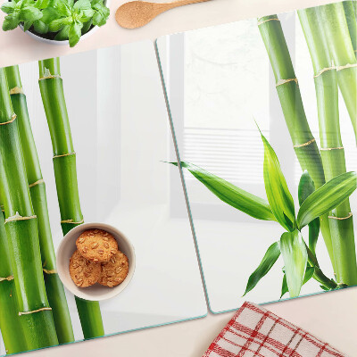 Szklana deska do krojenia Bamboo w zielonych odcieniach
