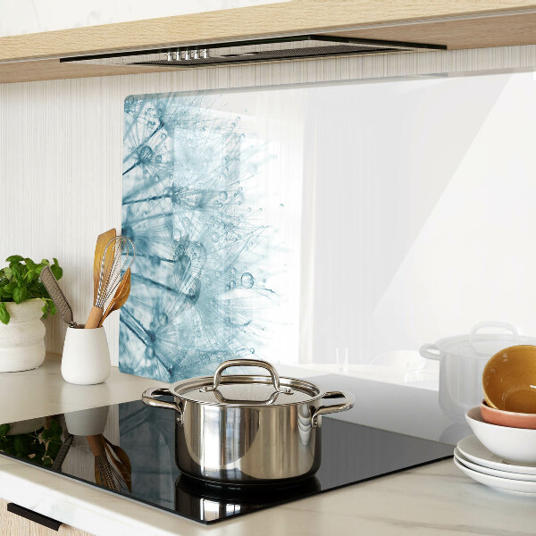 Szklana deska do krojenia Dmuchawce z kroplami wody