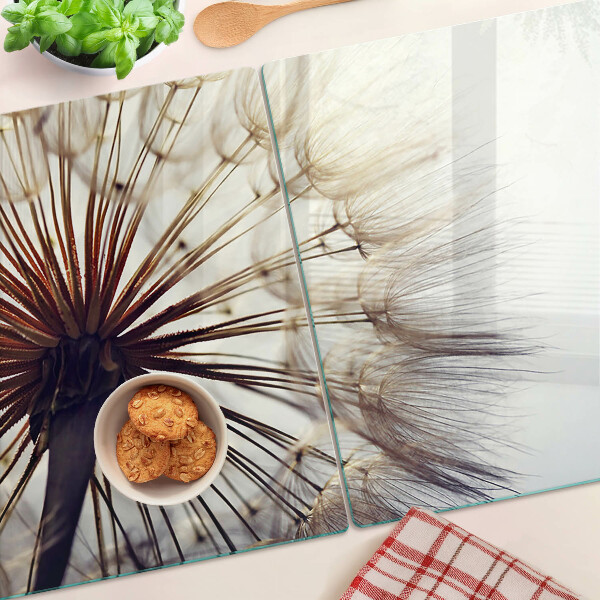 Szklana deska kuchenna Dmuchawce w świetle