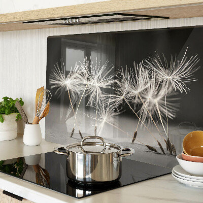 Szklana deska kuchenna Puchate dmuchawce na tle monochromatycznym