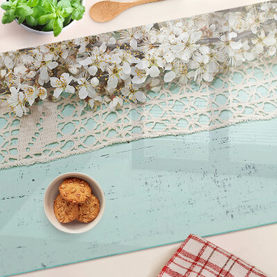 Deska kuchenna szklana Kwiatowy wzór z koronką