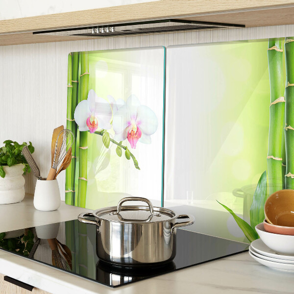 Snijplanken van glas Orchideeën en bamboe