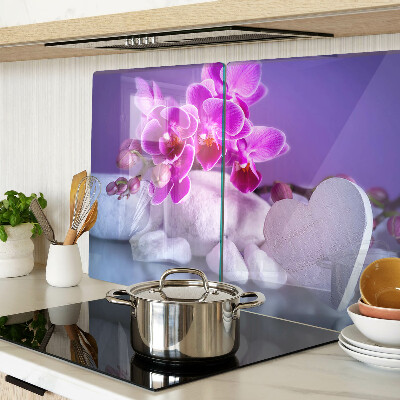 Szklana deska do krojenia Orchidee na kamieniach