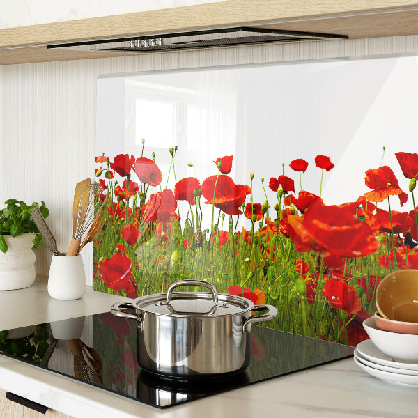 Szklana deska kuchenna Maki na łące