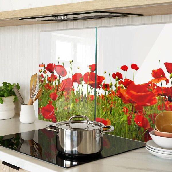Szklana deska kuchenna Maki na łące