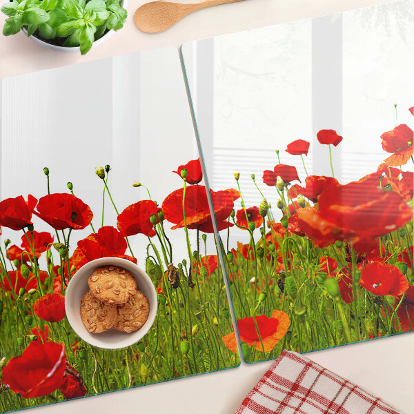 Szklana deska kuchenna Maki na łące