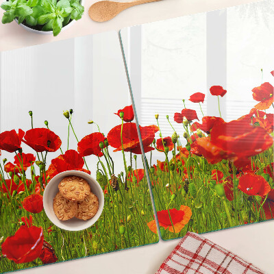 Szklana deska kuchenna Maki na łące