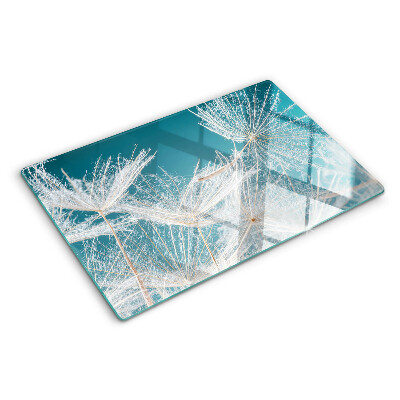 Szklana deska do krojenia Dmuchawce na niebieskim tle