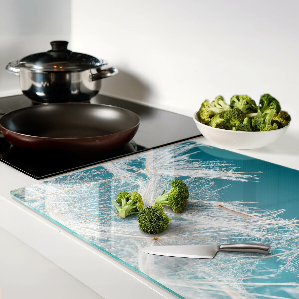 Szklana deska do krojenia Dmuchawce na niebieskim tle