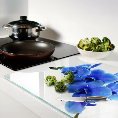 Szklana deska kuchenna Niebieskie orchidee