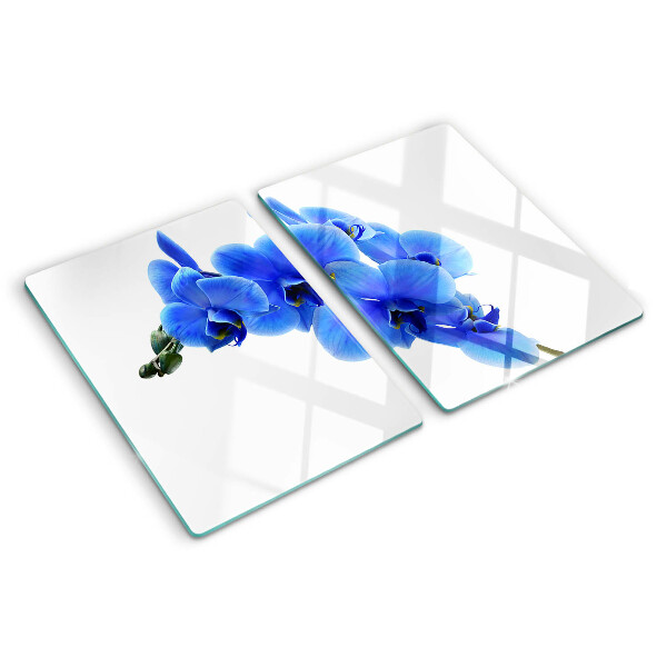 Szklana deska kuchenna Niebieskie orchidee
