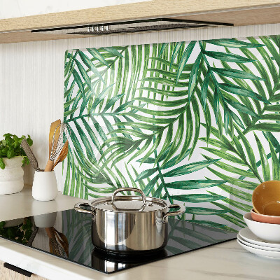 Deska kuchenna szklana Liście palmowe w zielonych odcieniach