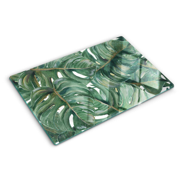 Glazen snijplanken Monstera-bladeren