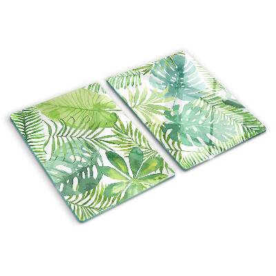 Szklana deska do krojenia Motyw roślinny z liśćmi