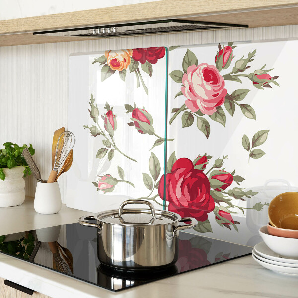 Snijplanken glas Vintage rozen