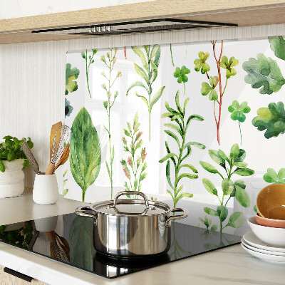 Szklana deska do krojenia Roślinne wzory w odcieniach zieleni