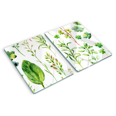 Szklana deska do krojenia Roślinne wzory w odcieniach zieleni