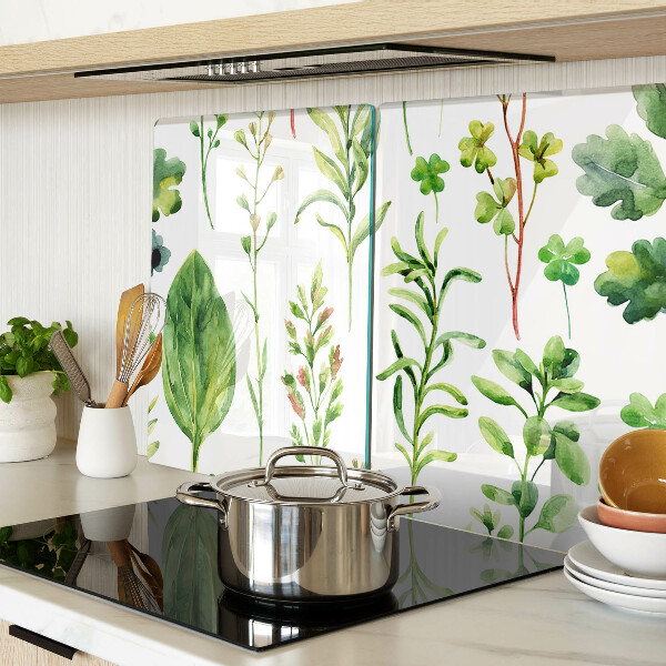 Szklana deska do krojenia Roślinne wzory w odcieniach zieleni