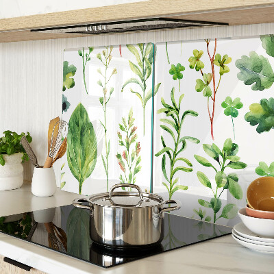 Szklana deska do krojenia Roślinne wzory w odcieniach zieleni