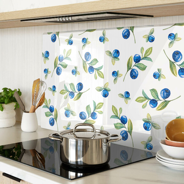 Szklana deska kuchenna Jagody na gałązkach