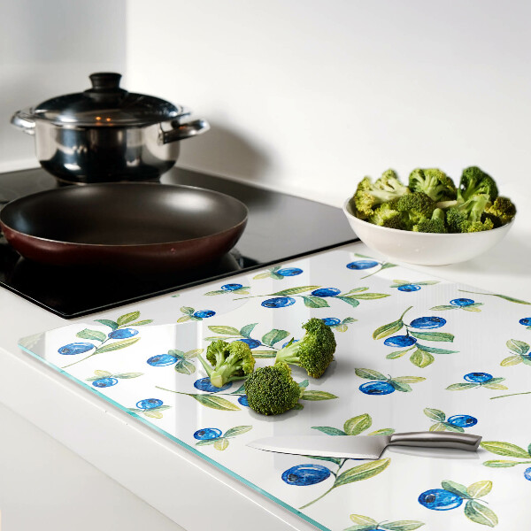 Szklana deska kuchenna Jagody na gałązkach